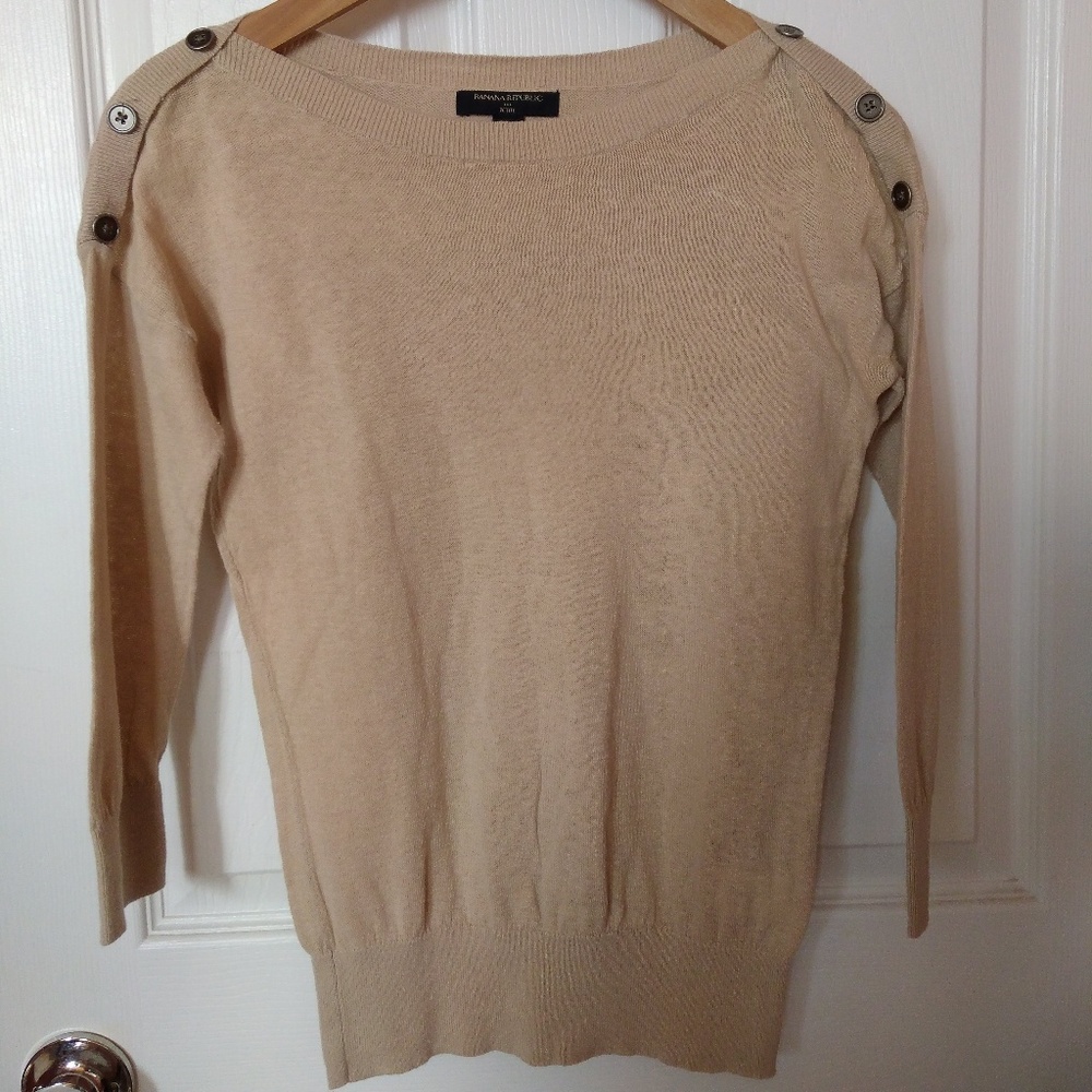 Banana RepublicCream/Beige Top PXXS